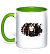 Mug with a colored handle Wolverine kelly-green фото