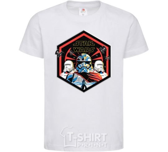 Kids T-shirt Hexagon Star Wars White фото