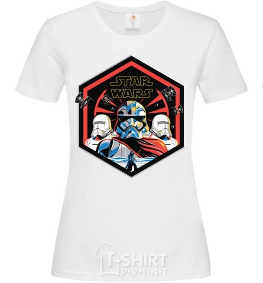Women's T-shirt Hexagon Star Wars White фото