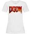 Women's T-shirt DOOM logo White фото