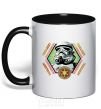 Mug with a colored handle A framed stormtrooper black фото