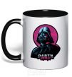 Mug with a colored handle Darth Vader star black фото