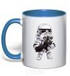 Mug with a colored handle Stormtrooper royal-blue фото
