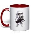 Mug with a colored handle Stormtrooper red фото