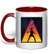 Mug with a colored handle Star Wars young Luk red фото