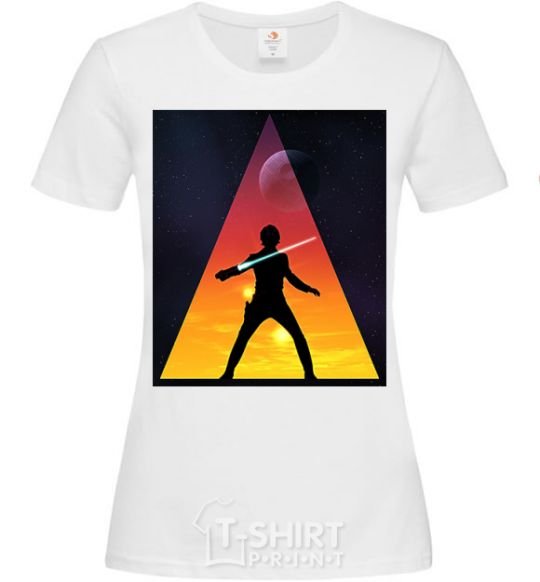 Women's T-shirt Star Wars young Luk White фото