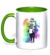 Mug with a colored handle Stormtrooper spray kelly-green фото