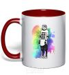 Mug with a colored handle Stormtrooper spray red фото