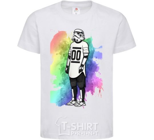 Kids T-shirt Stormtrooper spray White фото