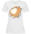 Women's T-shirt Husky's down White фото