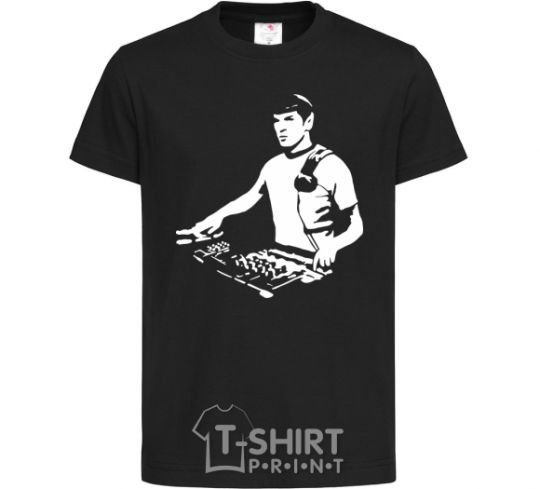 Kids T-shirt Spock DJ black фото