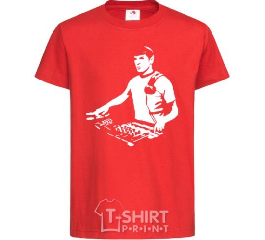 Kids T-shirt Spock DJ red фото