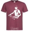 Men's T-Shirt Spock DJ burgundy фото