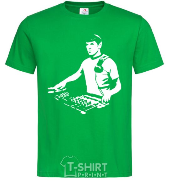 Мужская футболка Спок диджей Зеленый фото