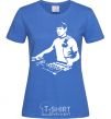 Женская футболка Спок диджей Ярко-синий фото