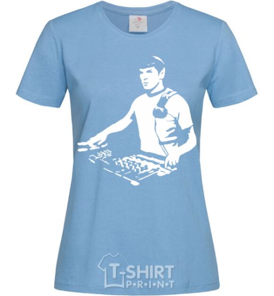 Women's T-shirt Spock DJ sky-blue фото