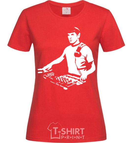 Women's T-shirt Spock DJ red фото