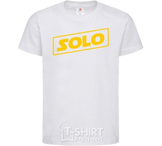 Kids T-shirt Solo word White фото