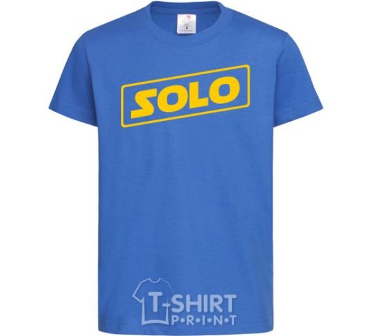 Детская футболка Solo word Ярко-синий фото