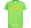 Kids T-shirt Solo word orchid-green фото