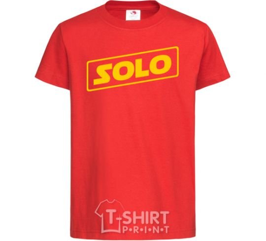 Kids T-shirt Solo word red фото