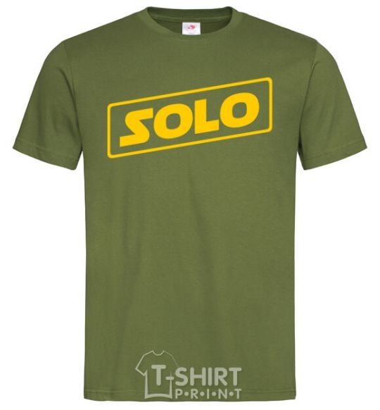 Men's T-Shirt Solo word millennial-khaki фото