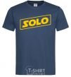 Men's T-Shirt Solo word navy-blue фото