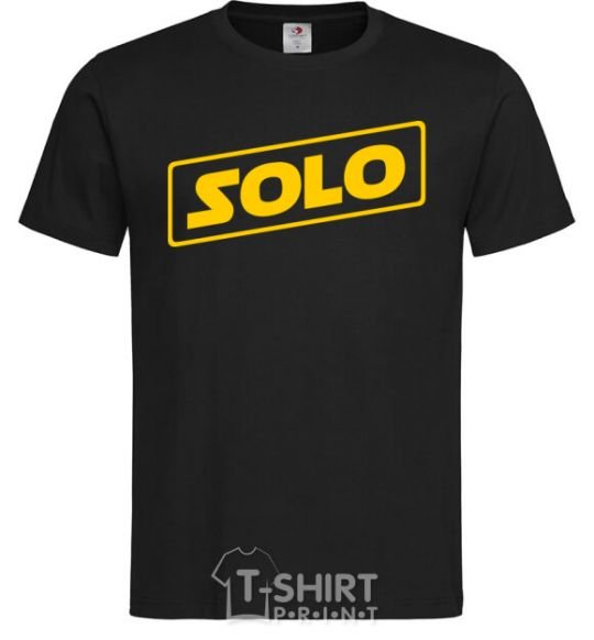 Men's T-Shirt Solo word black фото