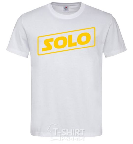 Мужская футболка Solo word Белый фото
