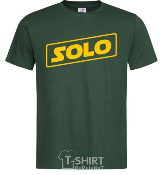 Men's T-Shirt Solo word bottle-green фото