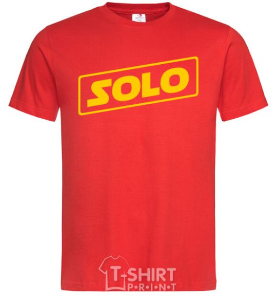 Мужская футболка Solo word Красный фото
