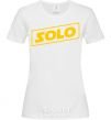 Женская футболка Solo word Белый фото