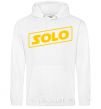 Men`s hoodie Solo word White фото
