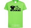 Kids T-shirt I did it all for the wookie orchid-green фото