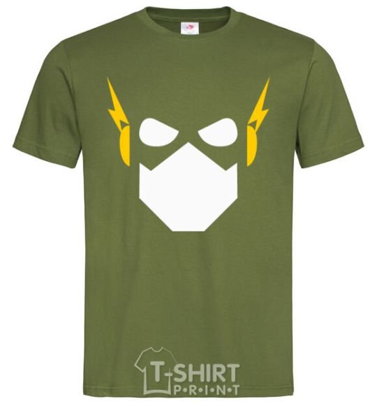 Мужская футболка Flash minimal Оливковый фото