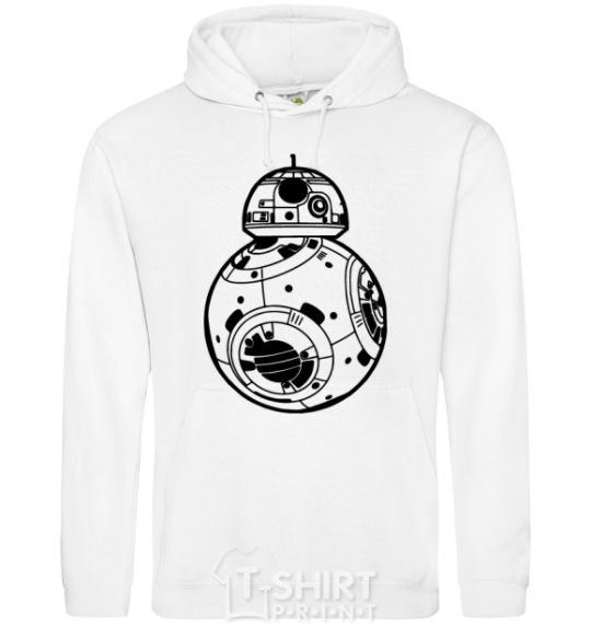 Men`s hoodie BB-8 black White фото