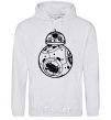 Men`s hoodie BB-8 black sport-grey фото