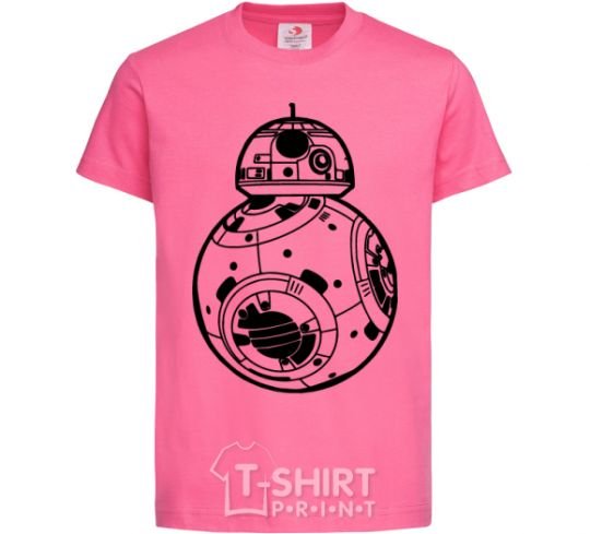 Детская футболка BB-8 black Ярко-розовый фото