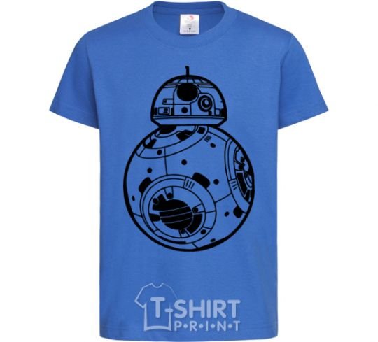 Kids T-shirt BB-8 black royal-blue фото