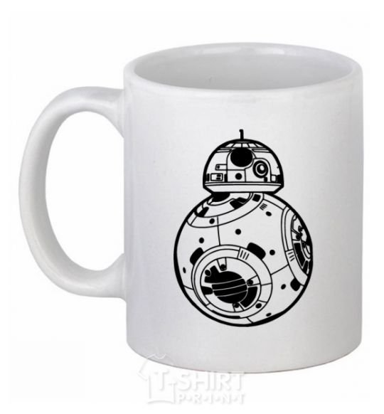 Чашка керамическая BB-8 black Белый фото