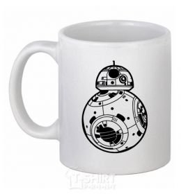 Ceramic mug BB-8 black White фото