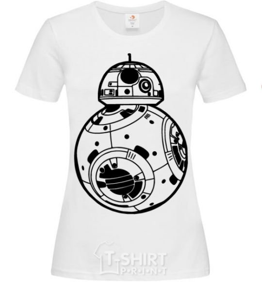 Женская футболка BB-8 black Белый фото