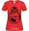 Women's T-shirt BB-8 black red фото