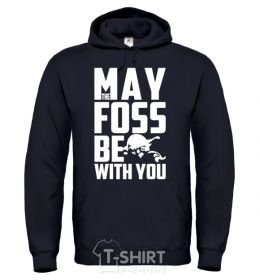 Men`s hoodie May the foss be with you black фото