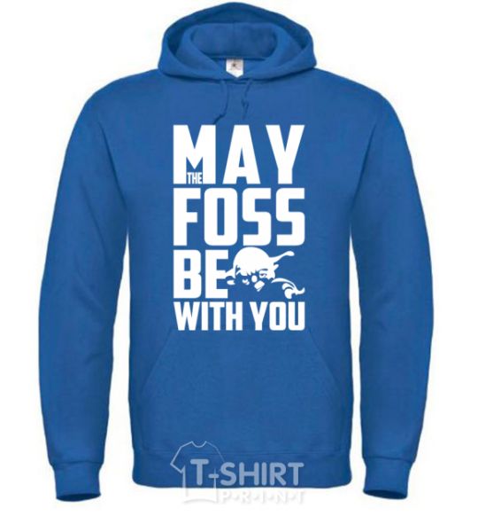 Men`s hoodie May the foss be with you royal фото