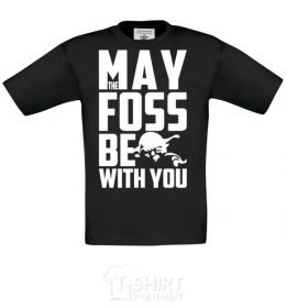 Kids T-shirt May the foss be with you black фото