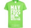 Kids T-shirt May the foss be with you orchid-green фото