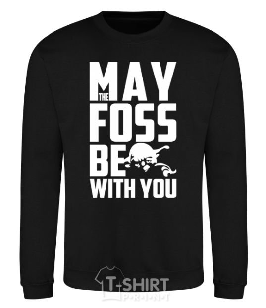 Sweatshirt May the foss be with you black фото