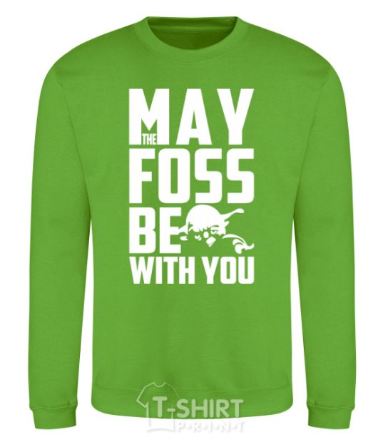 Sweatshirt May the foss be with you orchid-green фото