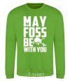 Свитшот May the foss be with you Лаймовый фото